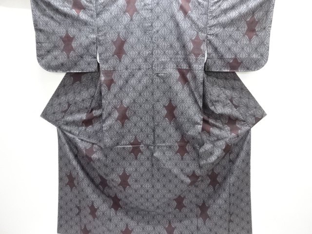 JAPANESE KIMONO / DORO OSHIMA TSUMUGI / WOVEN ASANOHA / 5MARUKI